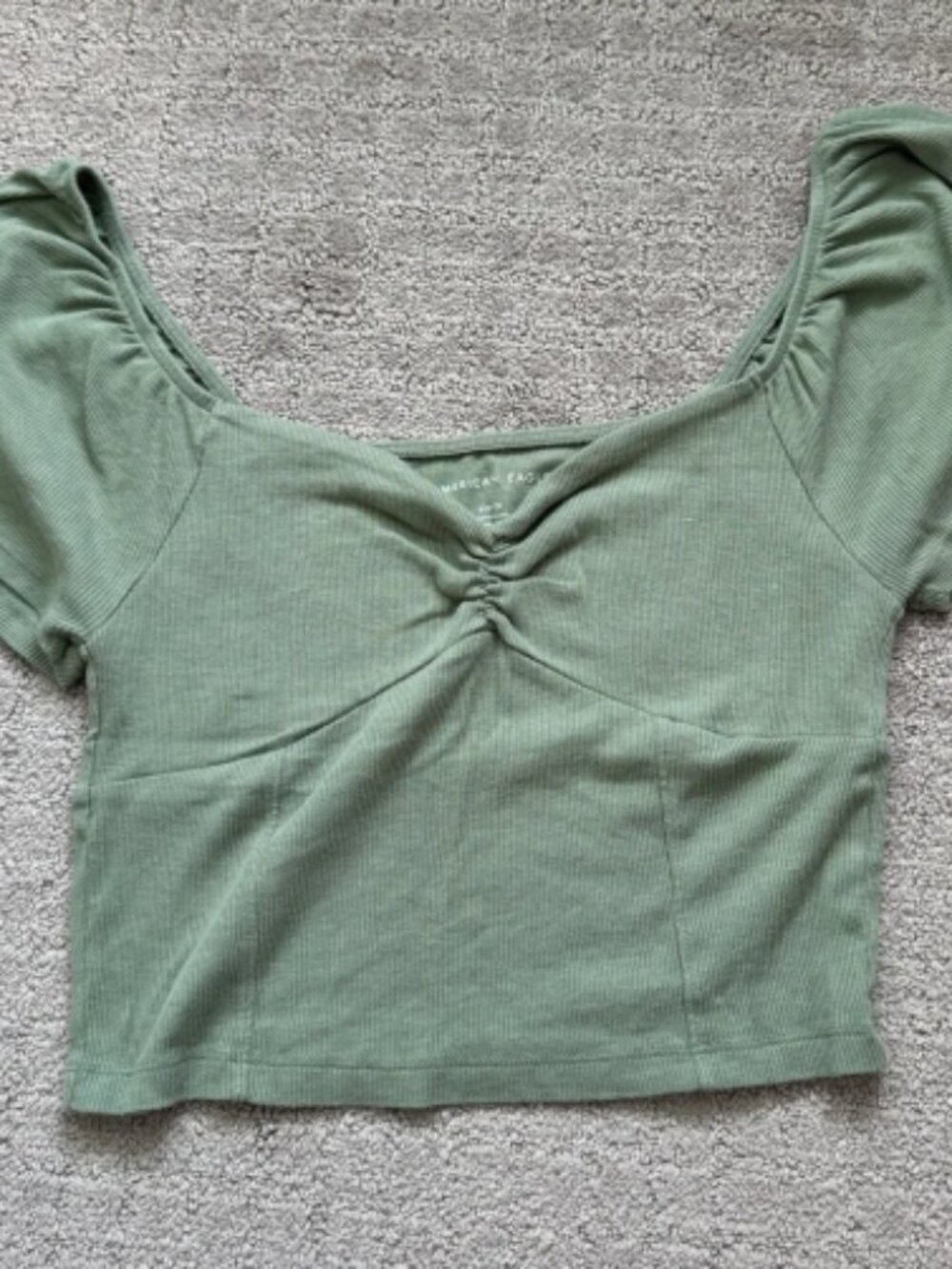 Green crop top